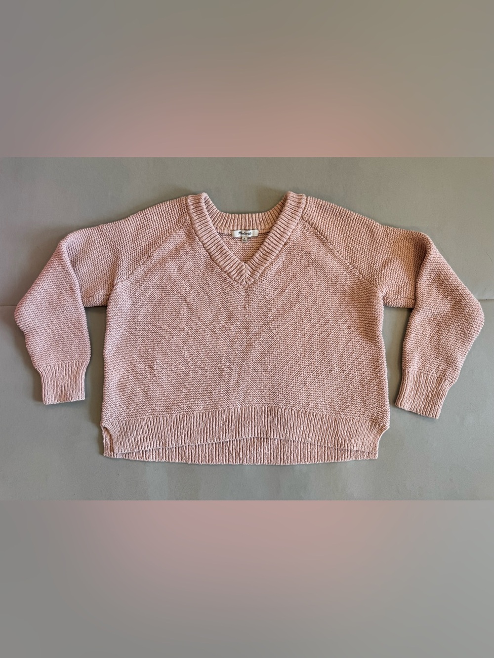 Madewell Rosey V-Neck Cotton Sweater (Size S)